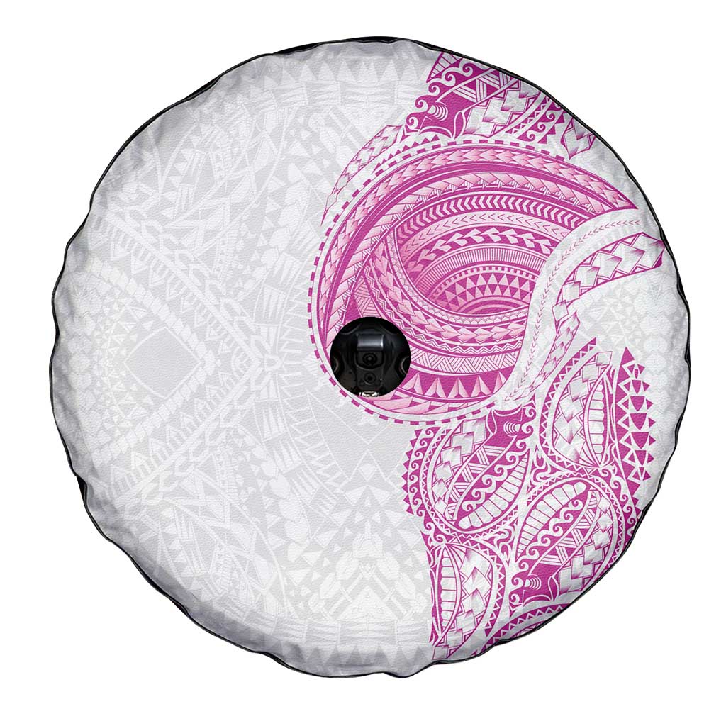 Traditional Polynesian Art Tattoos Spare Tire Cover Pink Color - Polynesian Pride