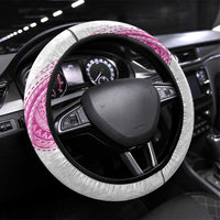 Traditional Polynesian Art Tattoos Steering Wheel Cover Pink Color LT03 Universal Fit Pink - Polynesian Pride