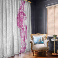 Traditional Polynesian Art Tattoos Window Curtain Pink Color - Polynesian Pride