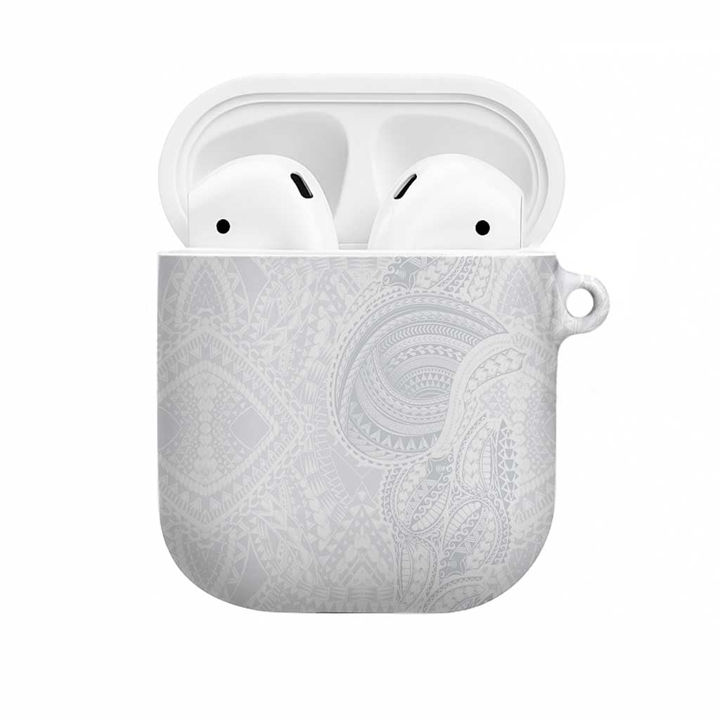 Lotu Tamaiti AirPods Case Traditional Samoan Art Tattoos LT03 White - Polynesian Pride