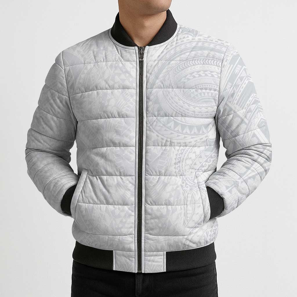 Lotu Tamaiti Bomber Puffer Jacket Traditional Samoan Art Tattoos LT03 - Polynesian Pride