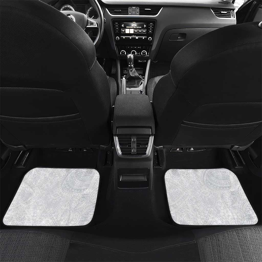 Lotu Tamaiti Car Mats Traditional Samoan Art Tattoos LT03 Set 2pcs - Back White - Polynesian Pride