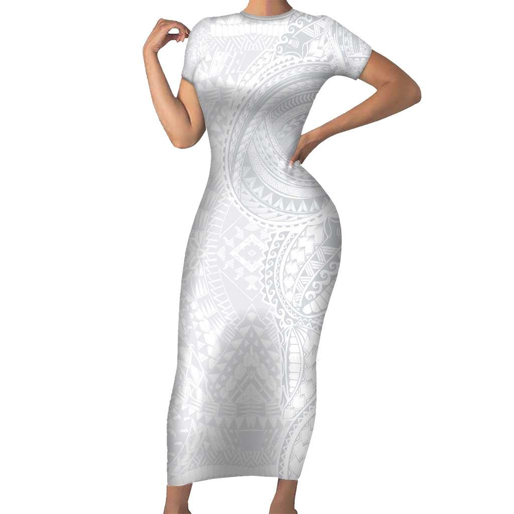 Lotu Tamaiti Family Matching Short Sleeve Bodycon Dress and Hawaiian Shirt Traditional Samoan Art Tattoos - Polynesian Pride