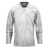Lotu Tamaiti Hockey Jersey Traditional Samoan Art Tattoos LT03 Unisex White - Polynesian Pride