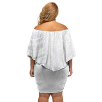 Lotu Tamaiti Off Shoulder Short Dress Traditional Samoan Art Tattoos - Polynesian Pride