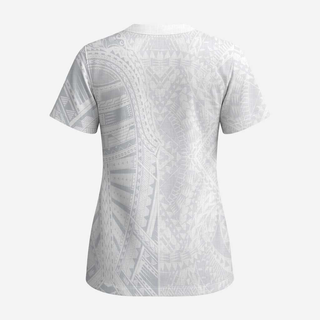 Lotu Tamaiti Scrub Top Traditional Samoan Art Tattoos LT03 - Polynesian Pride