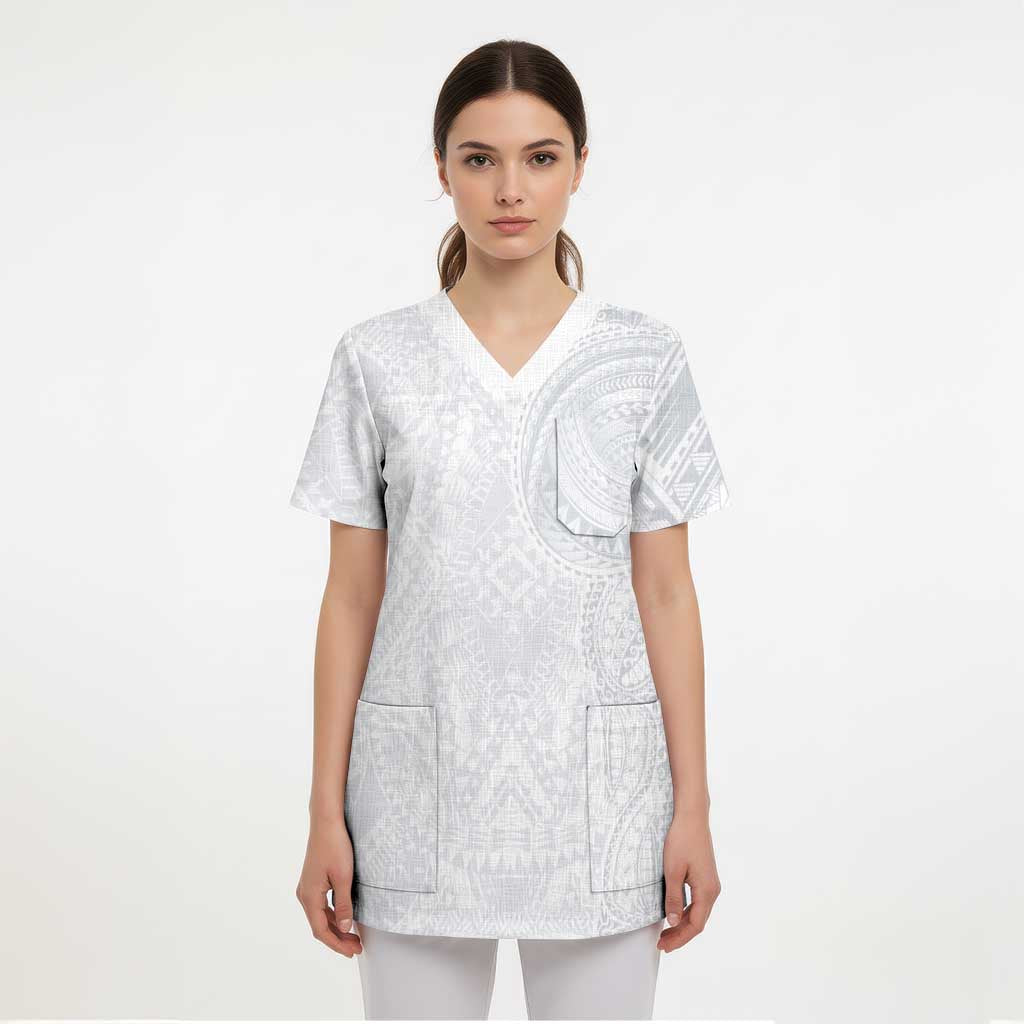 Lotu Tamaiti Scrub Top Traditional Samoan Art Tattoos LT03 - Polynesian Pride