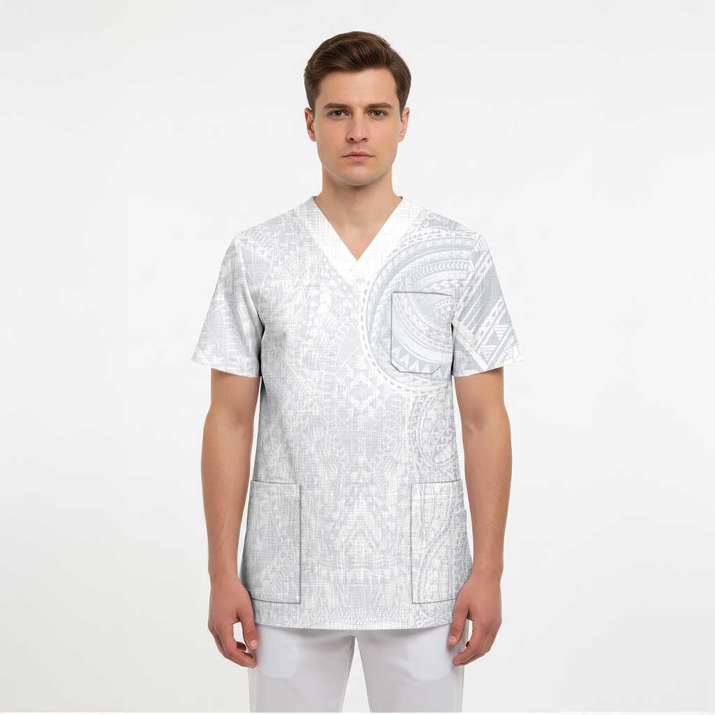 Lotu Tamaiti Scrub Top Traditional Samoan Art Tattoos LT03 - Polynesian Pride
