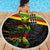 Kanaka Maoli Running Beach Blanket Kakau Pattern with Kanaka Maoli Flag Color