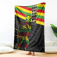 Kanaka Maoli Running Blanket Kakau Pattern with Kanaka Maoli Flag Color