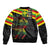 Kanaka Maoli Running Bomber Jacket Kakau Pattern with Kanaka Maoli Flag Color