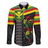 Kanaka Maoli Running Family Matching Mermaid Dress and Hawaiian Shirt Kakau Pattern with Kanaka Maoli Flag Color