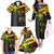 Kanaka Maoli Running Family Matching Off The Shoulder Long Sleeve Dress and Hawaiian Shirt Kakau Pattern with Kanaka Maoli Flag Color