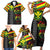 Kanaka Maoli Running Family Matching Short Sleeve Bodycon Dress and Hawaiian Shirt Kakau Pattern with Kanaka Maoli Flag Color