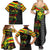 Kanaka Maoli Running Family Matching Summer Maxi Dress and Hawaiian Shirt Kakau Pattern with Kanaka Maoli Flag Color