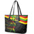 Kanaka Maoli Running Leather Tote Bag Kakau Pattern with Kanaka Maoli Flag Color