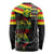 Kanaka Maoli Running Long Sleeve Shirt Kakau Pattern with Kanaka Maoli Flag Color