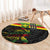 Kanaka Maoli Running Round Carpet Kakau Pattern with Kanaka Maoli Flag Color