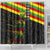 Kanaka Maoli Running Shower Curtain Kakau Pattern with Kanaka Maoli Flag Color