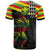 Kanaka Maoli Running T Shirt Kakau Pattern with Kanaka Maoli Flag Color