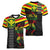 Kanaka Maoli Running Women V-Neck T-Shirt Kakau Pattern with Kanaka Maoli Flag Color