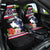 Honolulu Running Race Car Seat Cover Hawaii Marathon Kakau Art with Hibiscus and National Flag Style