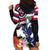 Honolulu Running Race Hoodie Dress Hawaii Marathon Kakau Art with Hibiscus and National Flag Style