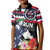 Honolulu Running Race Kid Polo Shirt Hawaii Marathon Kakau Art with Hibiscus and National Flag Style