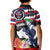 Honolulu Running Race Kid Polo Shirt Hawaii Marathon Kakau Art with Hibiscus and National Flag Style