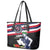 Honolulu Running Race Leather Tote Bag Hawaii Marathon Kakau Art with Hibiscus and National Flag Style