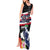 Honolulu Running Race Tank Maxi Dress Hawaii Marathon Kakau Art with Hibiscus and National Flag Style