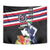 Honolulu Running Race Tapestry Hawaii Marathon Kakau Art with Hibiscus and National Flag Style