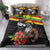 Kanaka Maoli Ikaika Warrior Bedding Set Hibiscus Kakau Art and Tapa Tribal Pattern