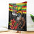 Kanaka Maoli Ikaika Warrior Blanket Hibiscus Kakau Art and Tapa Tribal Pattern