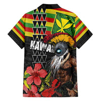 Kanaka Maoli Ikaika Warrior Family Matching Long Sleeve Bodycon Dress and Hawaiian Shirt Hibiscus Kakau Art and Tapa Tribal Pattern