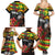 Kanaka Maoli Ikaika Warrior Family Matching Summer Maxi Dress and Hawaiian Shirt Hibiscus Kakau Art and Tapa Tribal Pattern