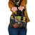 Kanaka Maoli Ikaika Warrior Shoulder Handbag Hibiscus Kakau Art and Tapa Tribal Pattern