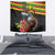 Kanaka Maoli Ikaika Warrior Tapestry Hibiscus Kakau Art and Tapa Tribal Pattern