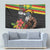 Kanaka Maoli Ikaika Warrior Tapestry Hibiscus Kakau Art and Tapa Tribal Pattern