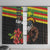 Kanaka Maoli Ikaika Warrior Window Curtain Hibiscus Kakau Art and Tapa Tribal Pattern