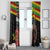 Kanaka Maoli Ikaika Warrior Window Curtain Hibiscus Kakau Art and Tapa Tribal Pattern