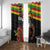 Kanaka Maoli Ikaika Warrior Window Curtain Hibiscus Kakau Art and Tapa Tribal Pattern