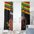 Kanaka Maoli Ikaika Warrior Window Curtain Hibiscus Kakau Art and Tapa Tribal Pattern