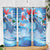 Hawaiian Waves Whale Skinny Tumbler Kakau Art and Tropical Red Hibiscus Flowers