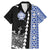 Fiji Queen Victoria School Family Matching Mermaid Dress and Hawaiian Shirt Tapa and Polynesian Tribal Pattern Half Style LT03 Dad's Shirt - Short Sleeve Black - Polynesian Pride