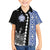 Fiji Queen Victoria School Family Matching Puletasi Dress and Hawaiian Shirt Tapa and Polynesian Tribal Pattern Half Style LT03 Son's Shirt Black - Polynesian Pride