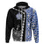 Fiji Queen Victoria School Hoodie Tapa and Polynesian Tribal Pattern Half Style LT03 Zip Hoodie Black - Polynesian Pride