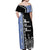 Fiji Queen Victoria School Off Shoulder Maxi Dress Tapa and Polynesian Tribal Pattern Half Style LT03 - Polynesian Pride