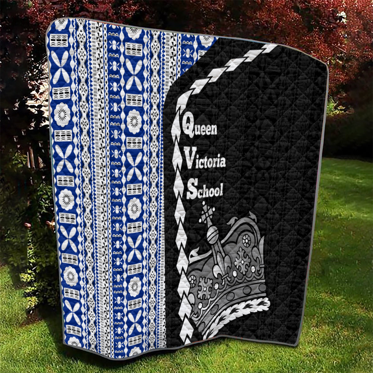 Fiji Queen Victoria School Quilt Tapa and Polynesian Tribal Pattern Half Style LT03 - Polynesian Pride