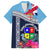 Fiji Lelean Memorial School Family Matching Long Sleeve Bodycon Dress and Hawaiian Shirt Tapa and Polynesian Tribal Pattern LT03 Dad's Shirt - Short Sleeve Blue - Polynesian Pride